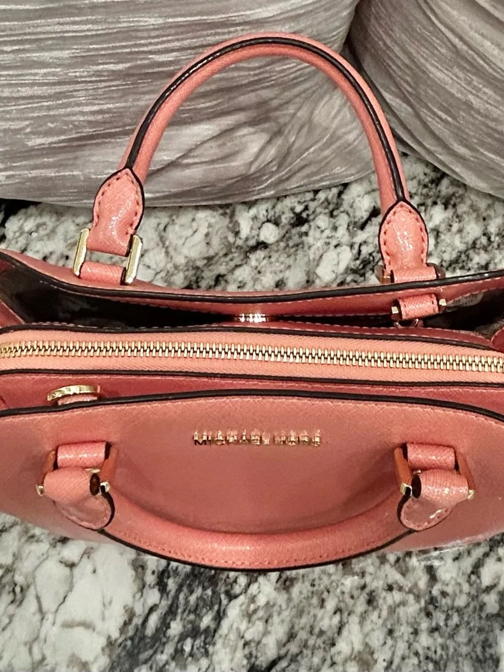 Michael Kors Coral Pink Saffiano Satchel